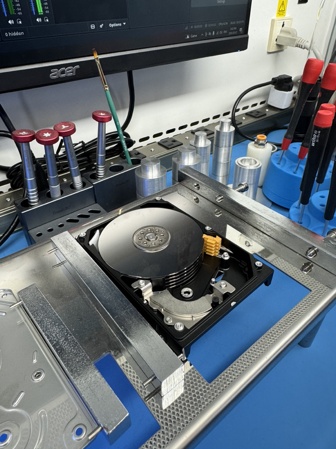 WD 4TB external hard drive prepared for physical data recovery