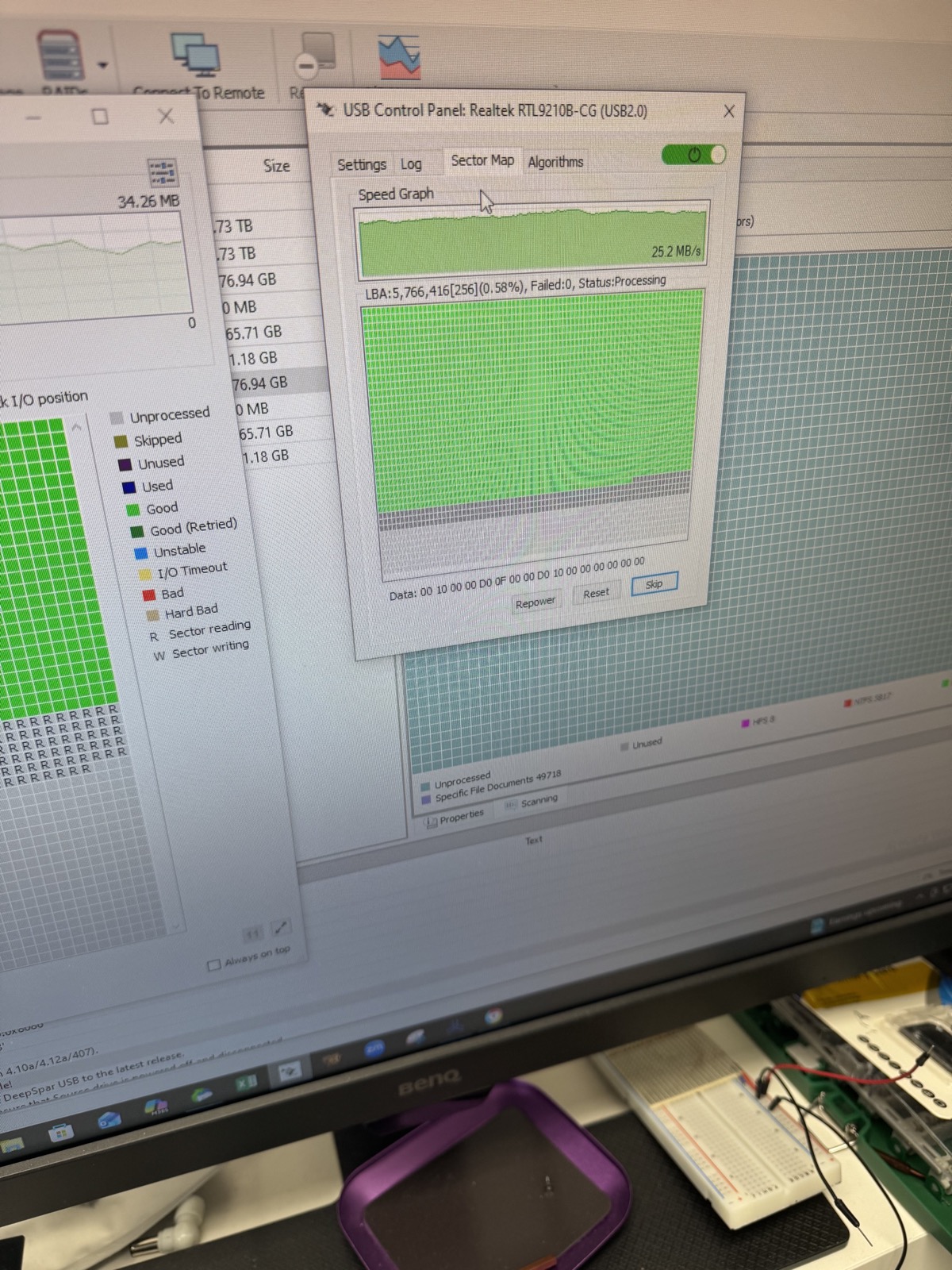 Controlled SSD imaging and sector map diagnostics